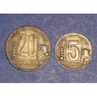 2 Moneda Argentina 5 Centavos 1949 20 Centavos 1948 Libertad segunda mano  Perú 