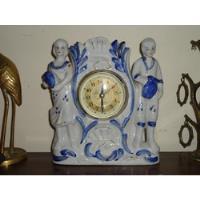 Vint.retro Escultura Porcelana Reloj Decoración....años 80, usado segunda mano  Perú 