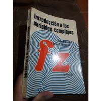 Libro Introduccion A Las Variables Complejas  Peter Colwell, usado segunda mano  Perú 