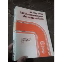 Libro Iv Escuela Latinoamericana De Matemática  segunda mano  Perú 