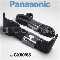 A64 Half Case Gx80 Gx85 Camara Panasonic Lumix Cuero Black  segunda mano  Perú 