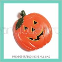 A64 Prendedor Broche Cabeza Calabaza Halloween 4.3cms. Pin segunda mano  Perú 
