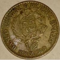 Moneda Antigua De 1/2 Sol Del Perú segunda mano  Perú 