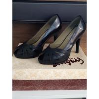 Usado, Zapatos Mujer Tacón Negro Tanguis Talla 36 Como Nuevo segunda mano  Perú 