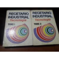 Libro De Recetario Industrial 2 Tomos segunda mano  Perú 