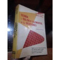 Libro Teoría Y Calculo Elemental De Las Decisiones Chernoff segunda mano  Perú 