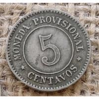 Usado, Peru Moneda Provisional 5 Centavos 1879 segunda mano  Perú 