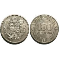 Moneda 100 Soles De Oro 30mm. Coleccionable 1980 - 1982 / C3, usado segunda mano  Perú 