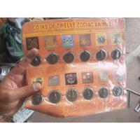 Jt Antiguas Vintage Monedas Del Sodiaco Chino Decorativas  segunda mano  Perú 