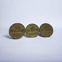 Moneda 20 Centimos (1993, 3 Monedas) ,10 Céntimos(1994,1995) segunda mano  Perú 