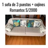 Sofa 3 Puestos Más Cojines Romantex segunda mano  Perú 