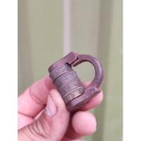 Jt Antiguo Candado De Fierro Y Bronce Miniatura Romano, usado segunda mano  Perú 