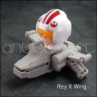 A64 Personaje Rey X Wing Fighter Star Wars Mc Donalds Bobble, usado segunda mano  Perú 