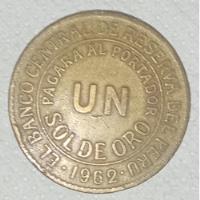 Usado, Moneda Peruana De Un Sol De Oro De 1962 segunda mano  Perú 