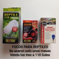 Remato 3 Focos Para Reptiles - Uvb, Inflarrojo Y Luz De Día segunda mano  Perú 