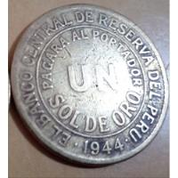 Moneda Peruana Antigua 1 Sol De Oro Del Año 1944 segunda mano  Perú 