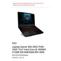 Laptop Gamer Msi Gf63 Thin 10uc 15.6  Intel Core I5-10500h segunda mano  Perú 