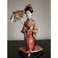 Muñeca Japonesa De Resina Con Kimono, En Muy Buen Estado segunda mano  Perú 