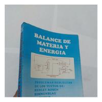 Usado, Libro Problemas Balance De Materia Energía Pablo Díaz Bravo segunda mano  Perú 