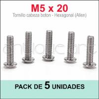 A64 Pack 5 Tornillos M5 X 20 Hexagonal Allen Button Gopro, usado segunda mano  Perú 