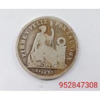 Moneda De Plata 1867 9 D. Fino Y.b segunda mano  Perú 
