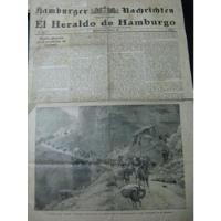 Mercurio Peruano: Viejo Periodico Heraldo Hamburg 6-1916 L92 segunda mano  Perú 
