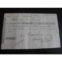 Mercurio Peruano: Antiguo Impreso Boleta Recibo 1924 L92, usado segunda mano  Perú 