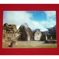 Antigua Postal Machu Picchu Plaza Y Templo 3 Ventanas 1983 segunda mano  Perú 