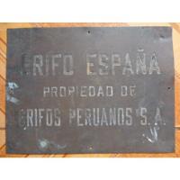  Antigua Placa De Bronce Grifo España, usado segunda mano  Perú 