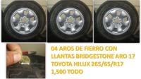 Usado, Aros Toyota Hi Lux Con Llantas  segunda mano  Perú 