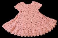 Vestido Tejido Crochet Color Melon, Para Bebe 6 Meses Aprox., usado segunda mano  Perú 