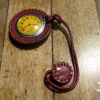 Reloj De Solapa Cuero Frances Cuerda Antiguo Cilin 141219swt, usado segunda mano  Perú 