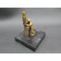 Usado, Meonli: Escultura Bronce Minero Petroleo Base Marmol Ectr5s segunda mano  Perú 
