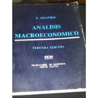 Análisis Macroeconomico E. Shapiro , usado segunda mano  Perú 