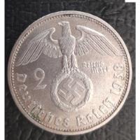 Moneda Alemana Nazi 2 Reichsmark Plata 1938 Serie D 6 segunda mano  Perú 