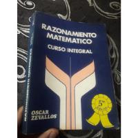 Libro Razonamiento Matemático 5° Edición Oscar Zevallos segunda mano  Perú 