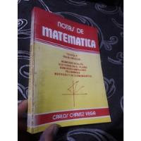 Libro De Notas De Matematicas Carlos Chavez Vega segunda mano  Perú 