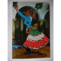 Tarjeta Postal Bailaora Flamenco España Falda Tela Y Brillos, usado segunda mano  Perú 