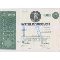Certificado De Acciones Faberge , Incorporated , Ny , Usa, usado segunda mano  Perú 