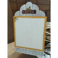 Cartel Pizarra De Cristal Con Zona Para Escribir Sin Patas, usado segunda mano  Perú 