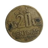 Moneda De 20 Centimos 1992  Con Firma De Chávez, Sin Limpiar segunda mano  Perú 