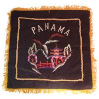 Antigua Funda Para Cojín Souvenir  Recuerdo Panamá Bordado, usado segunda mano  Perú 