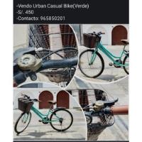 Bicicleta Casual Urban Verde Con Canasta segunda mano  Perú 