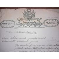 Vint_retro Medio Real Escudo Peruano Documento Sellado 1848, usado segunda mano  Perú 