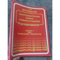Usado, Libro Schaum Matemáticas Para La Computación Seymour segunda mano  Perú 