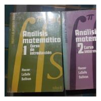 Usado, Libro Análisis Matemático 2 Tomos  Haaser Lasalle  Sullivan segunda mano  Perú 