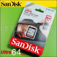 A64 Tarjeta Sandisk Sd 64gb Ultra Sdxc Uhs-l Foto Video Fhd segunda mano  Perú 