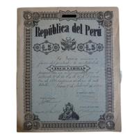 Usado, Bono De La República Del Perú 5 Libras Año 1898 segunda mano  Perú 