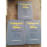 Libro Explotación De Minas 3 Tomos  Vidal segunda mano  Perú 