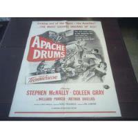 Poster Original Apache Drums Stephen Mcnally Fregonese 1951, usado segunda mano  Perú 